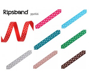 Ripsband gepunktet 10 mm